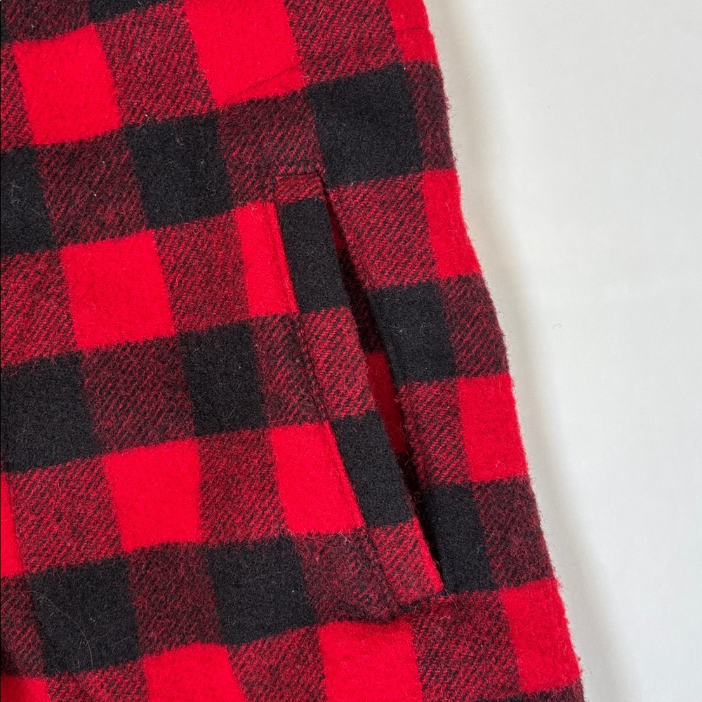 Vintage Woolrich Wool Buffalo Plaid Lined Vest USA‎ Red Black Button Mens Medium - Picture 6 of 11